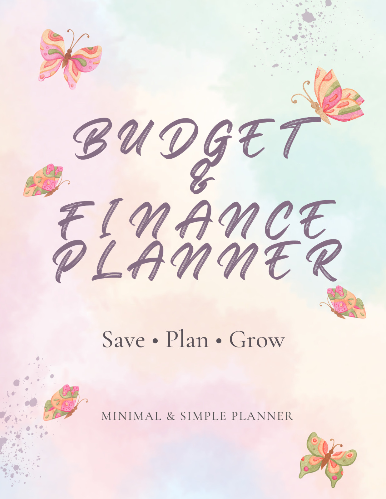 Budget Planner PDF | Expense Tracker, Savings & Finance Organizer