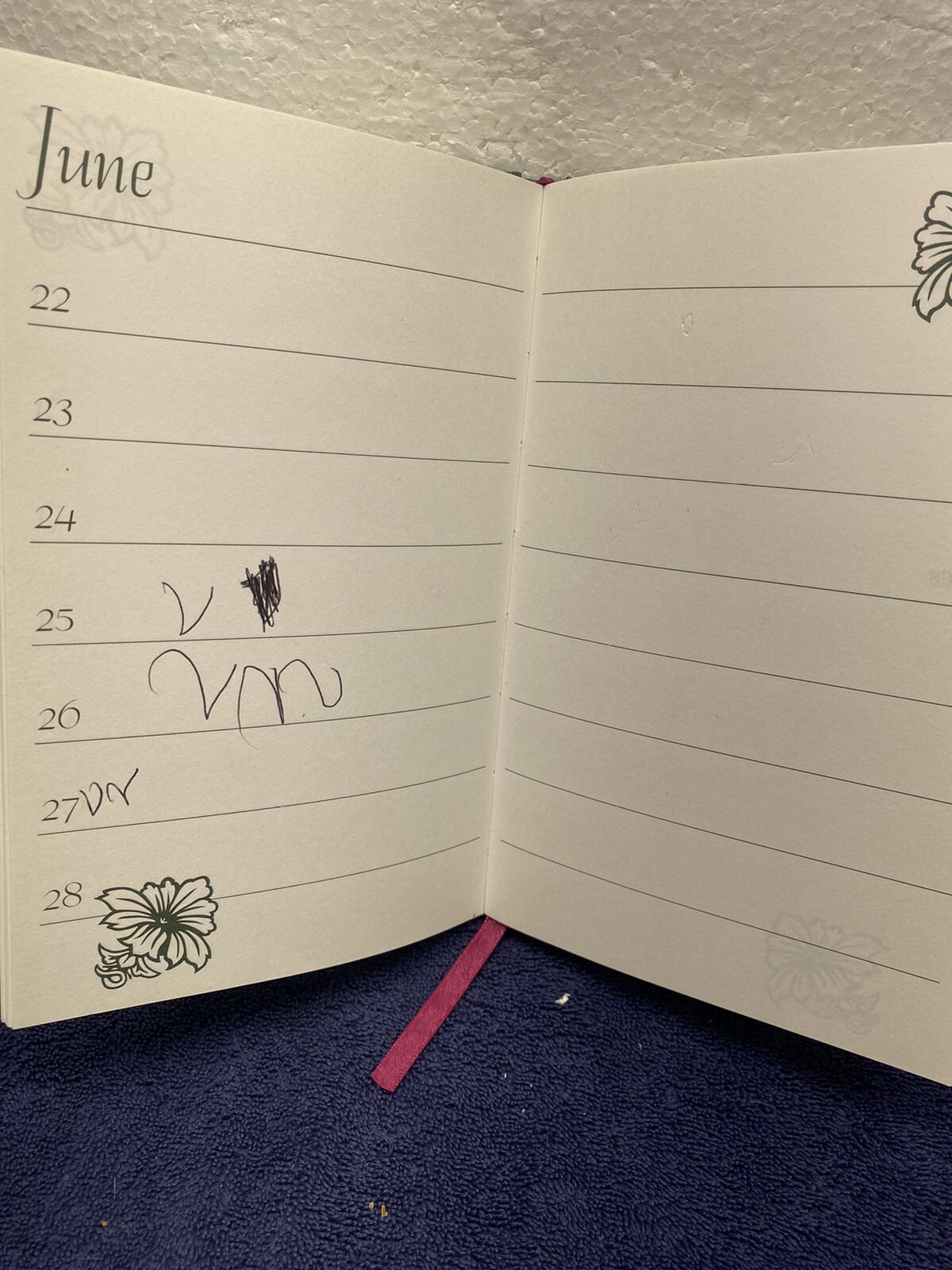 Victorian Collection Any Year Diary & Notebook – Hardback – Very Good Condition