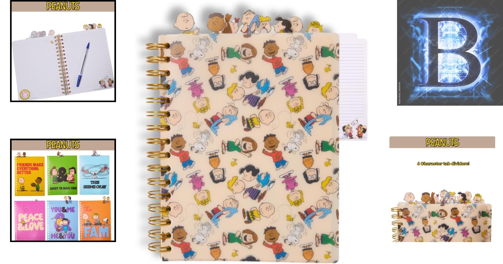 Peanuts Journal for School & Writing – 144 Lined Pages, Durable Vinyl Cover