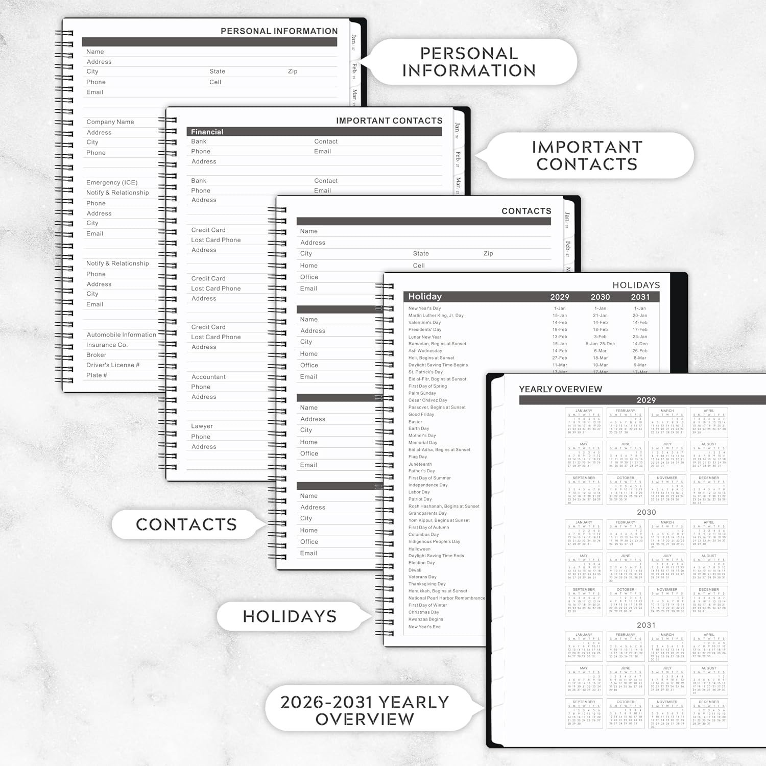2026-2031 Monthly Planner/Calendar – 5 Year Monthly Planner, Jul. 2026 – Jun. 20