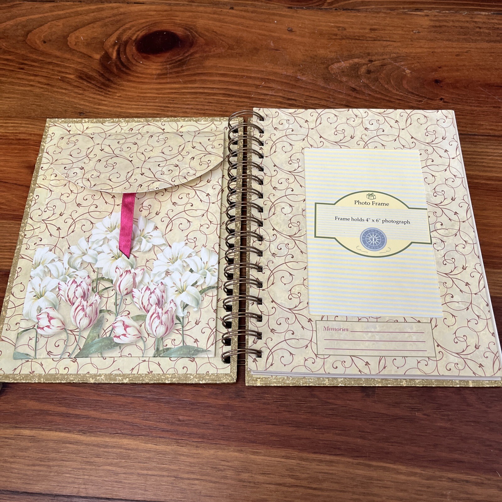 Spiral Journal/Notebook Lined Journal with Back Pocket and Hardcover 8.5″ X 6.4