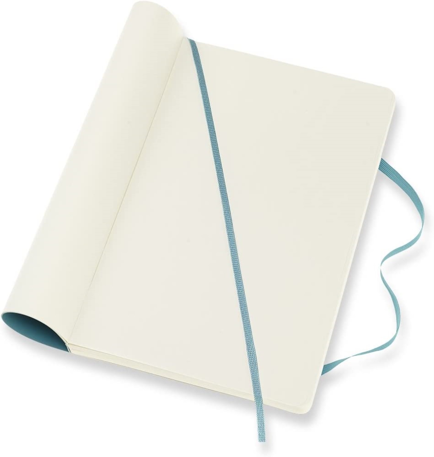 Moleskine Classic Notebook Soft Cover Large (5 x 8.25″) Plain/Blank Reef Blue