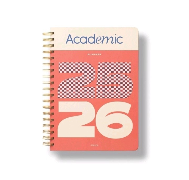 🥥 Papier academic planner 2025-2026 (Hard Cover) 7.1″x10″🆕️