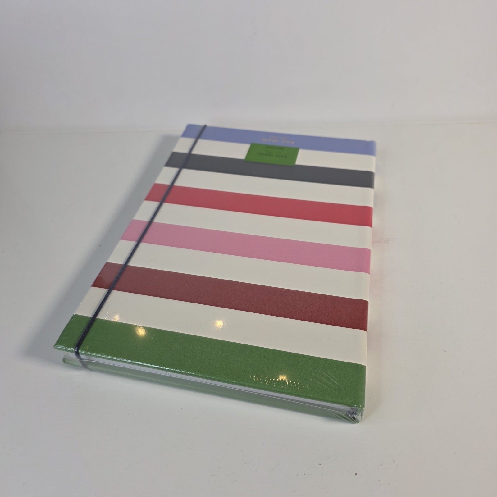 Kate Spade Adventure Stripe Take Note XL Notebook 168 Lined Pages Ribbon Pocket