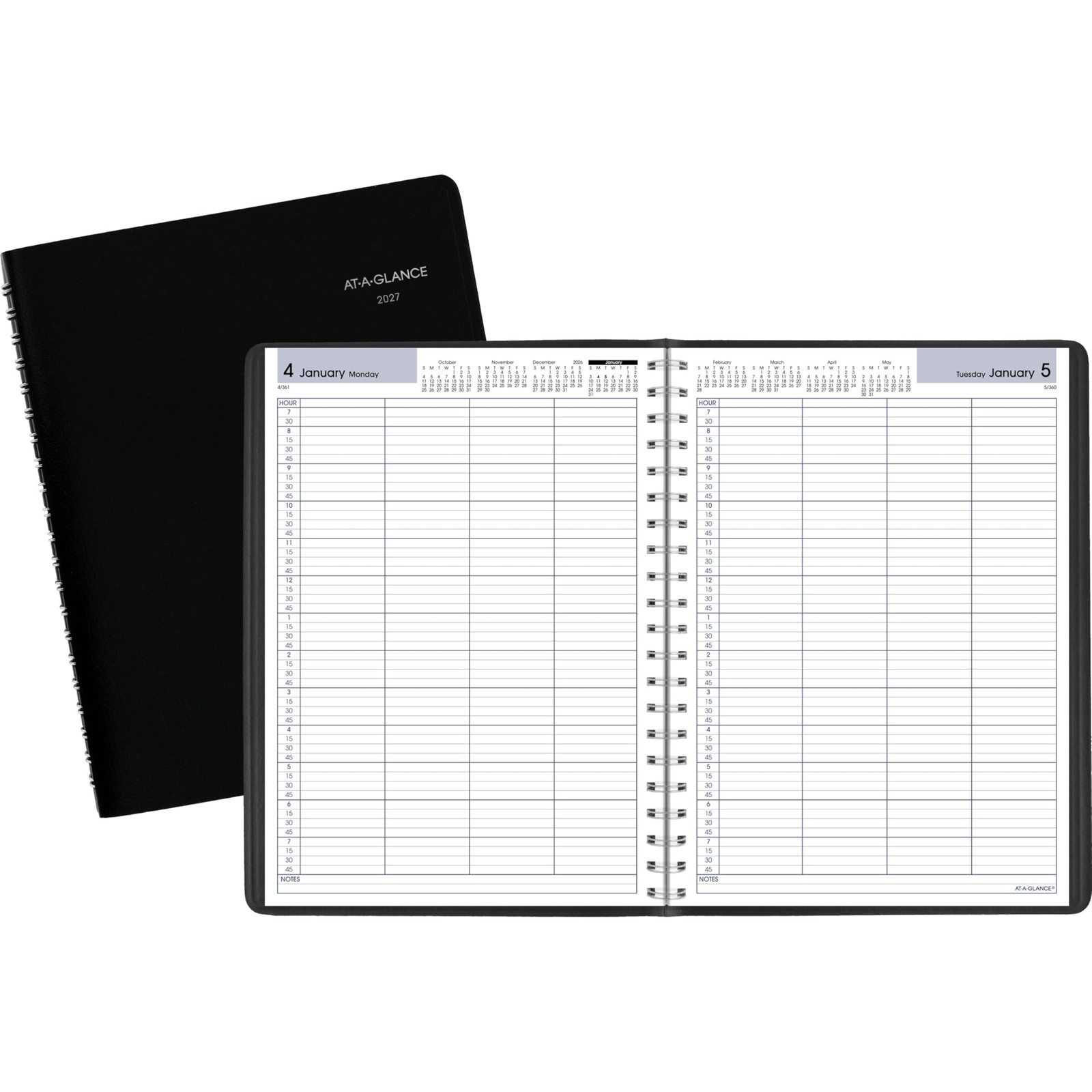 ATAGLANCE 2027 Appointment Book Planner, Daily Group Planner, 8″ x 11″, Four …