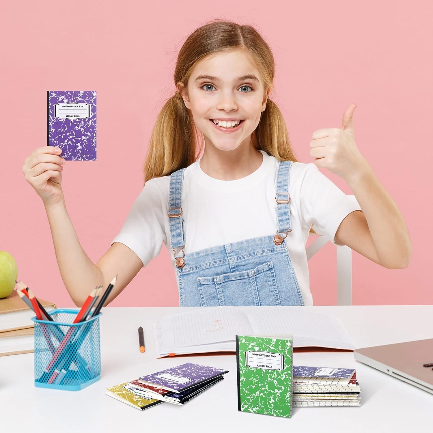 Eersida 24 Pieces Mini Composition Notebook Books Small Marble