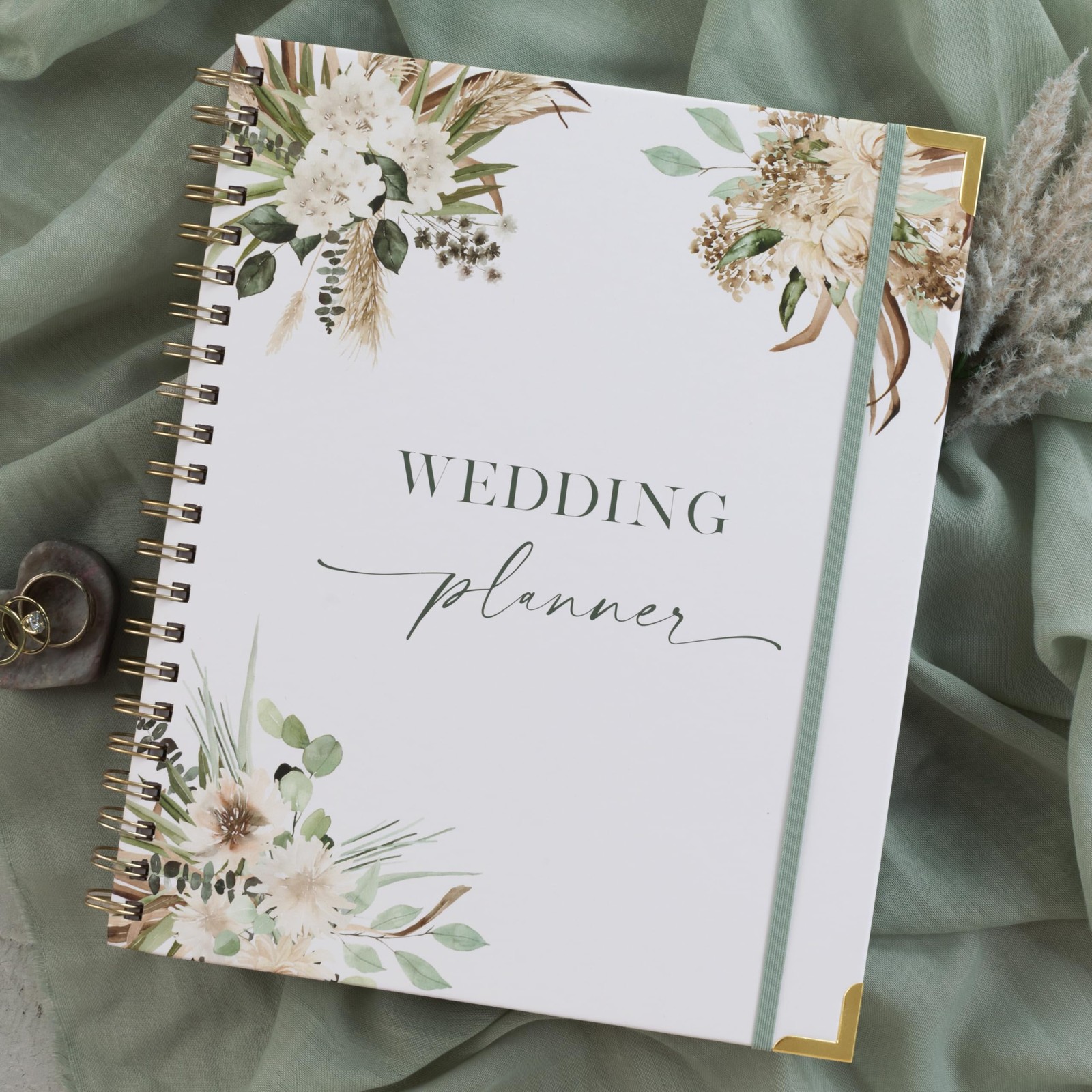Beautiful Greenery Wedding Planner Book and Organizer – Enhance Excitement an…