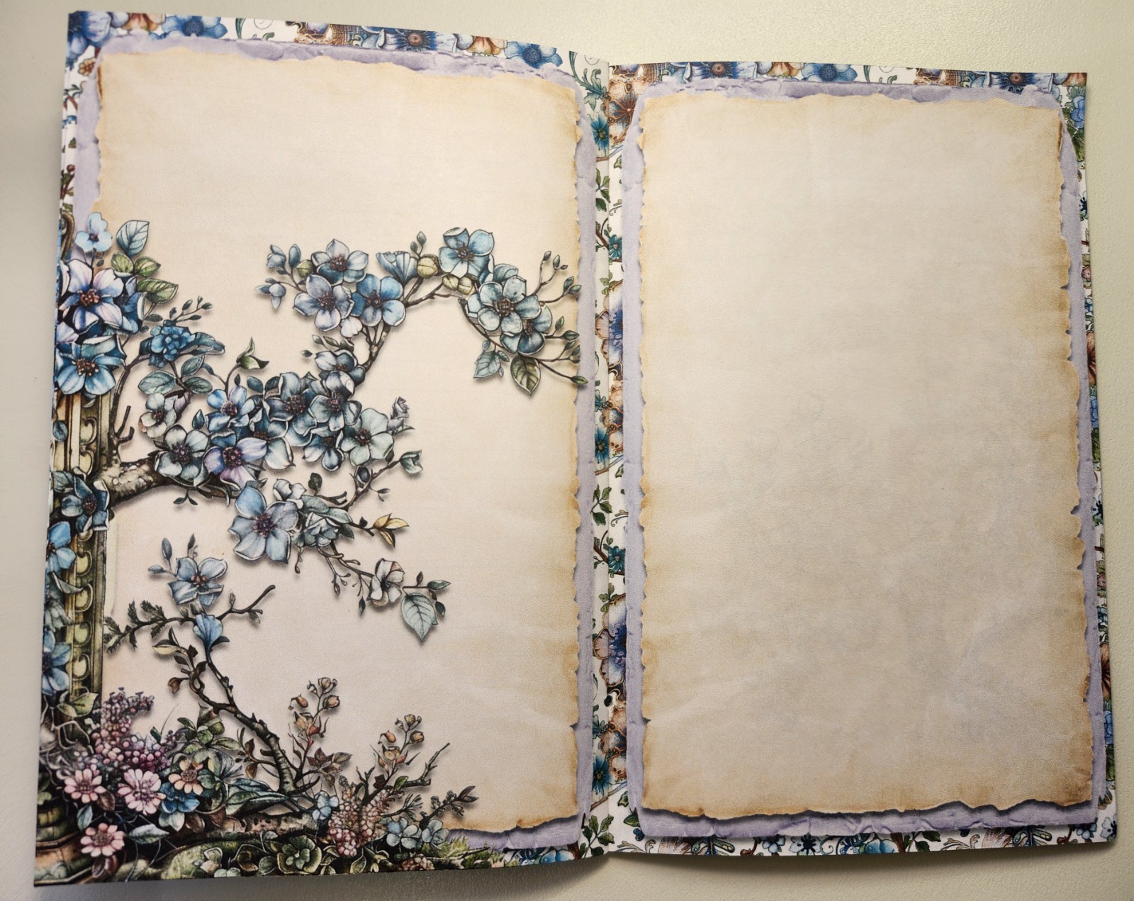 Junk Journal Blank Booklet “SPRING WITCH” HANDMADE 8.5″x5.5″ LG 40pgs