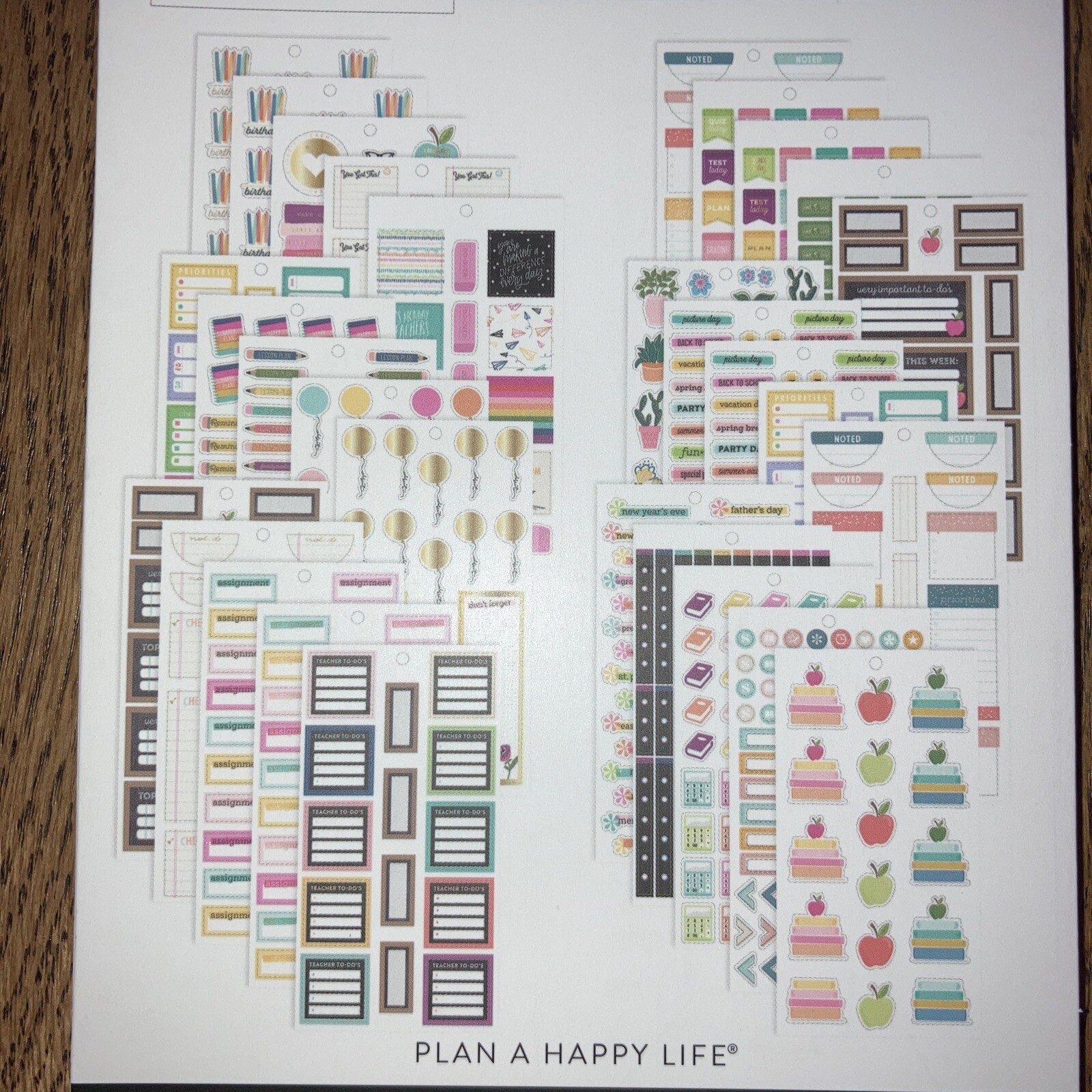 The Happy Planner TEACHER 772 Value Pack Sticker Sheets me & my BIG ideas New