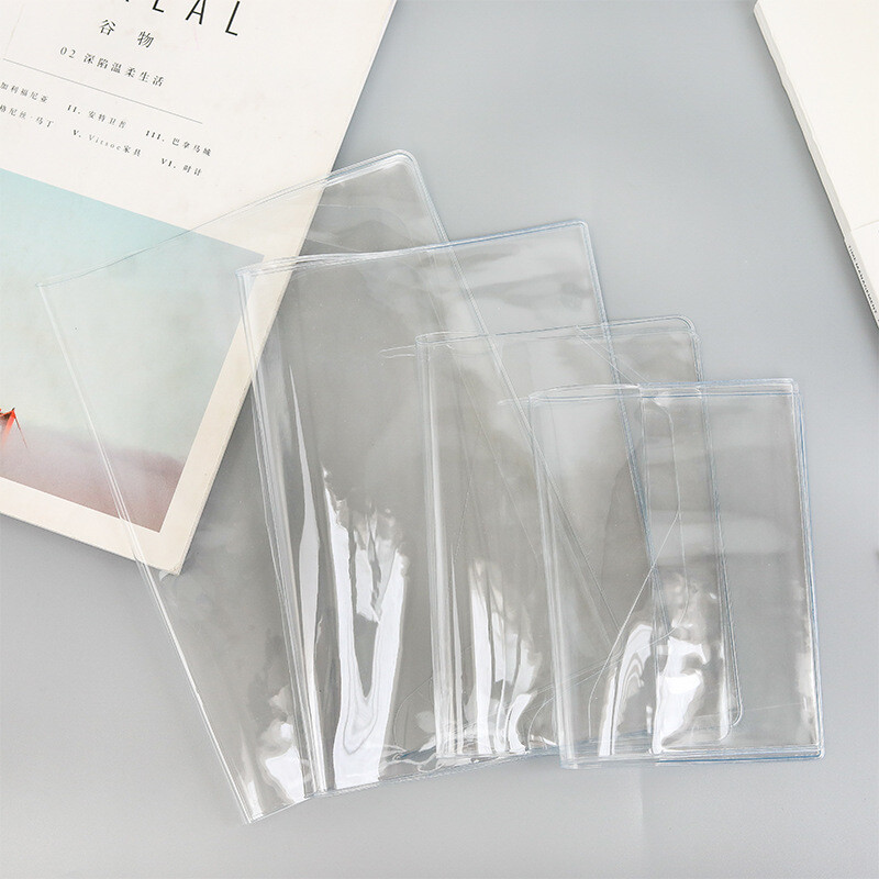 PVC Transparent Notebook Cover A5/A6 Waterproof Journal Planner Protective Cover