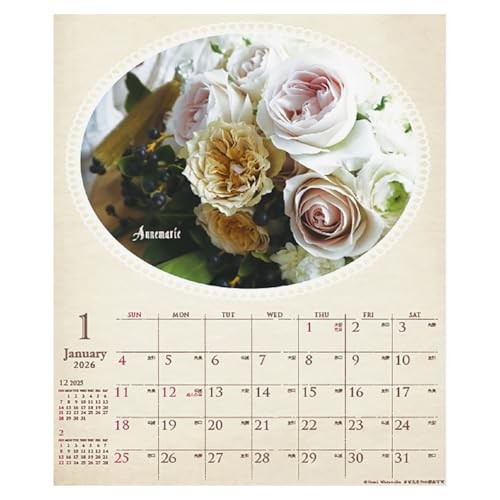 2026 Antique Rose Desk Calendarfrom JP