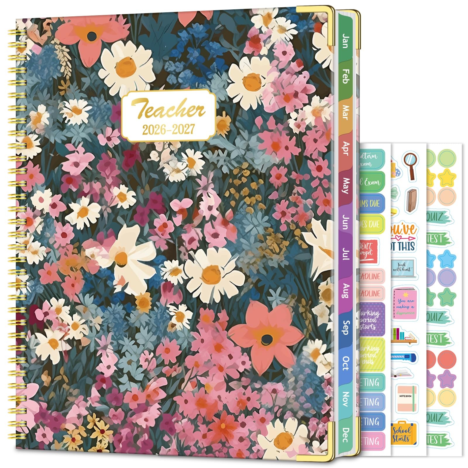 Teacher Planner 2026-2027 Academic Year, Jul.2026 – 2026-2027, Multicolor