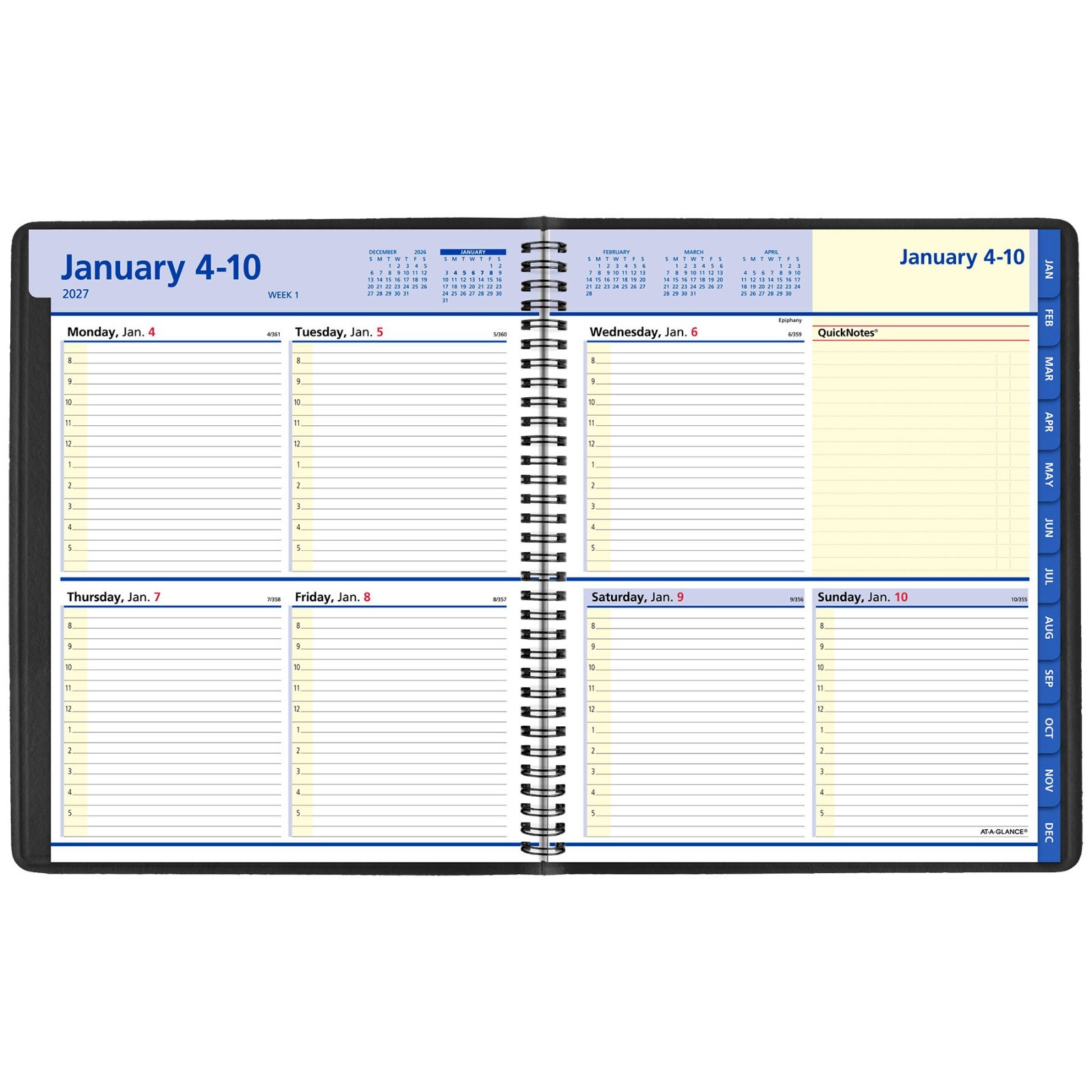 2026 At-A-Glance QuickNotes 76-01-05 Weekly Monthly Appointment Book 8 x 10″