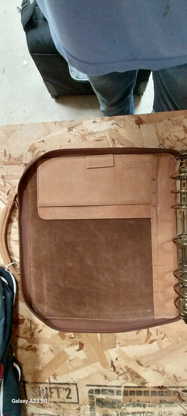 Franklin Covey 1996 Spacemaker Genuine Leather Tan Slightly Used See Pictures .