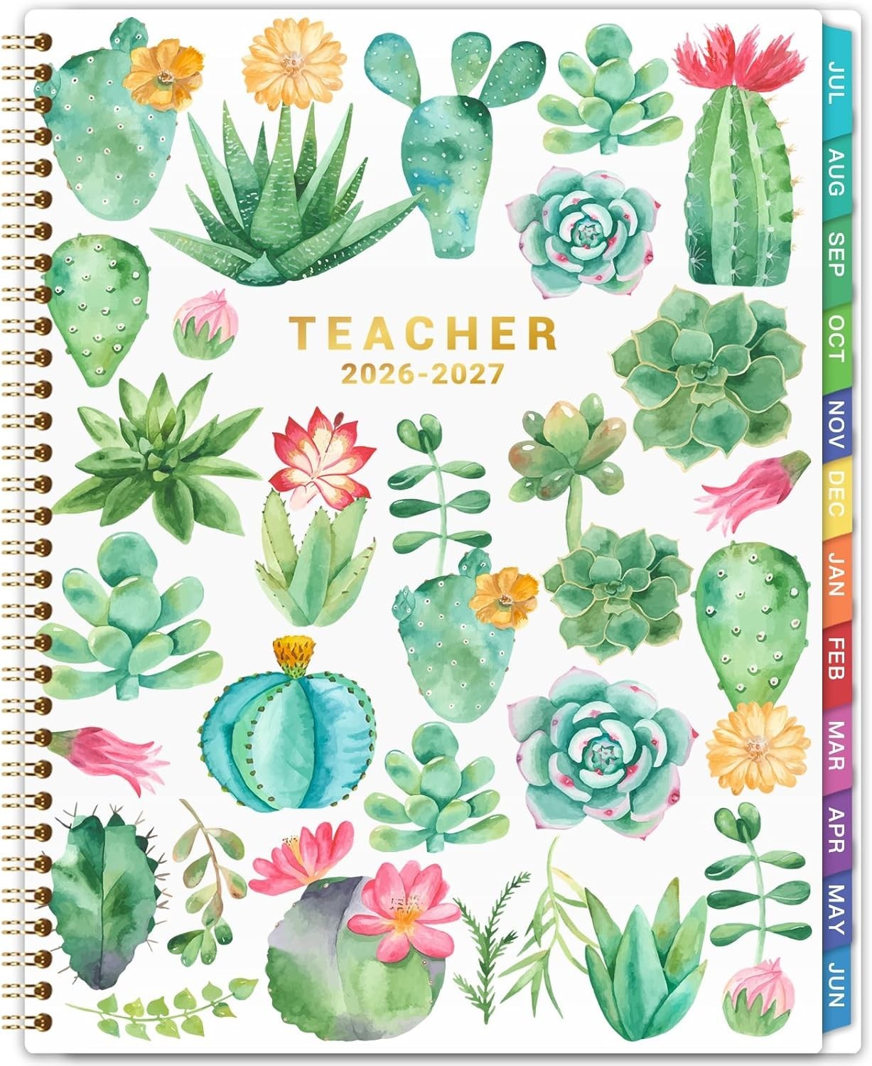 Teacher Lesson Planner 2026-2027, Jul. 2026 – Jun. 2027 8.3″ x 11″