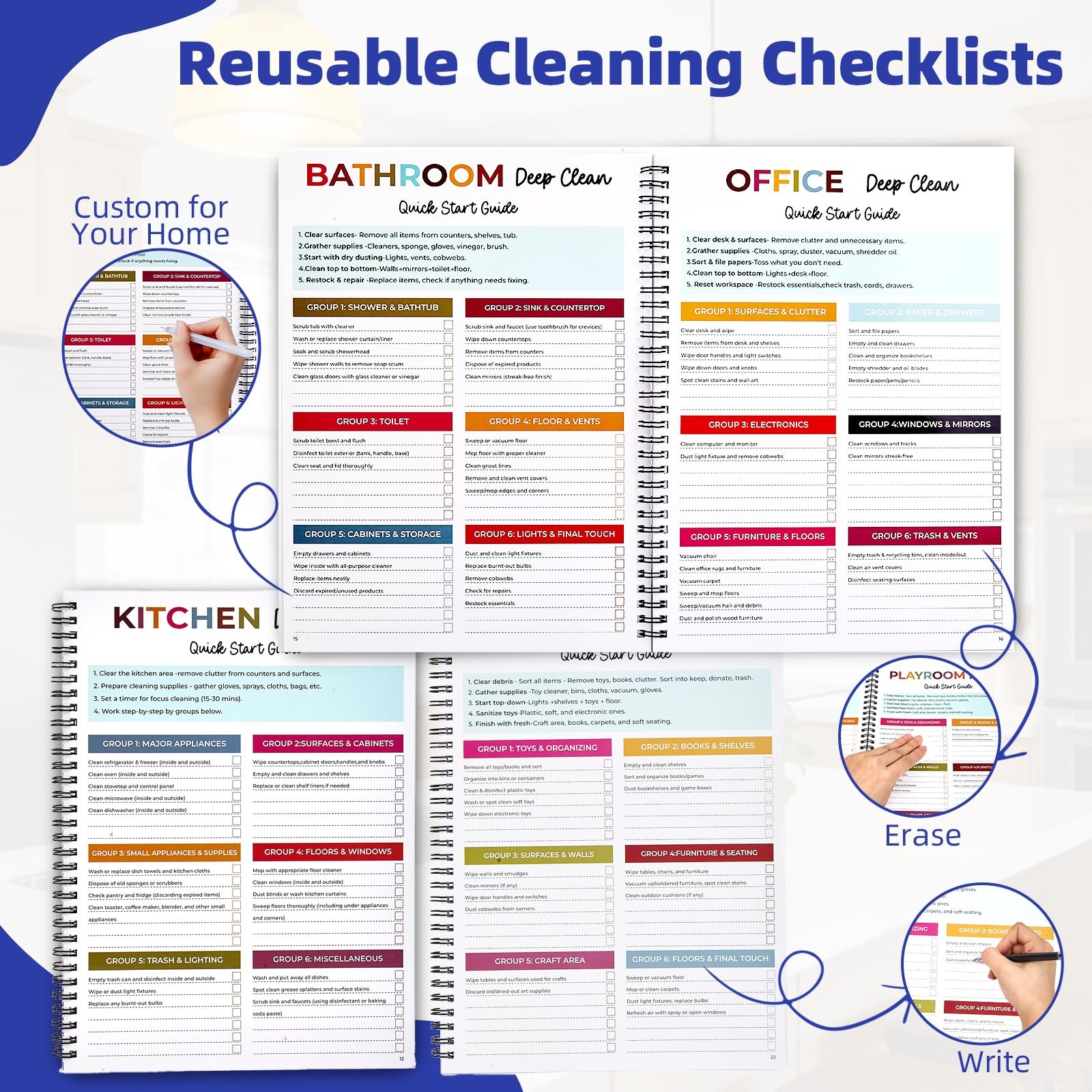 Reusable Adhd Cleaning Planner 2026 – House Cleaning Schedule And Checklist With