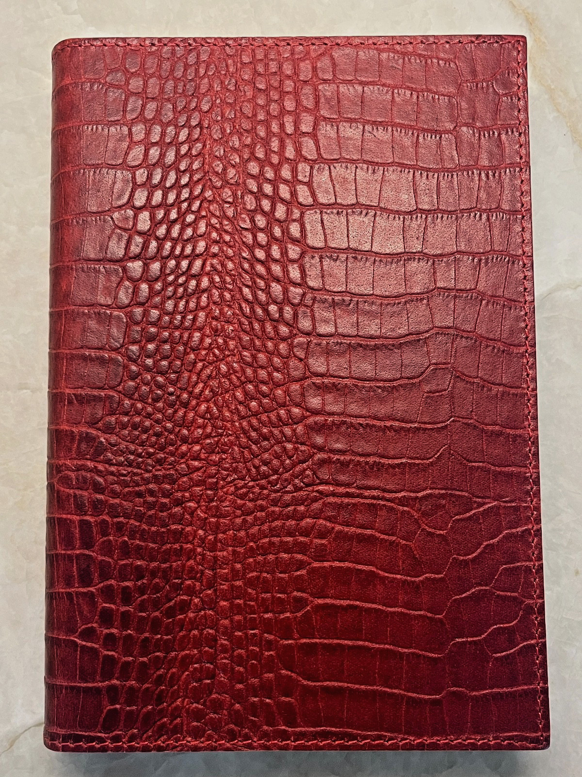CAVALLINI & CO Gigante Embossed Leather Journal Red 6″ x 8-1/2″ -New