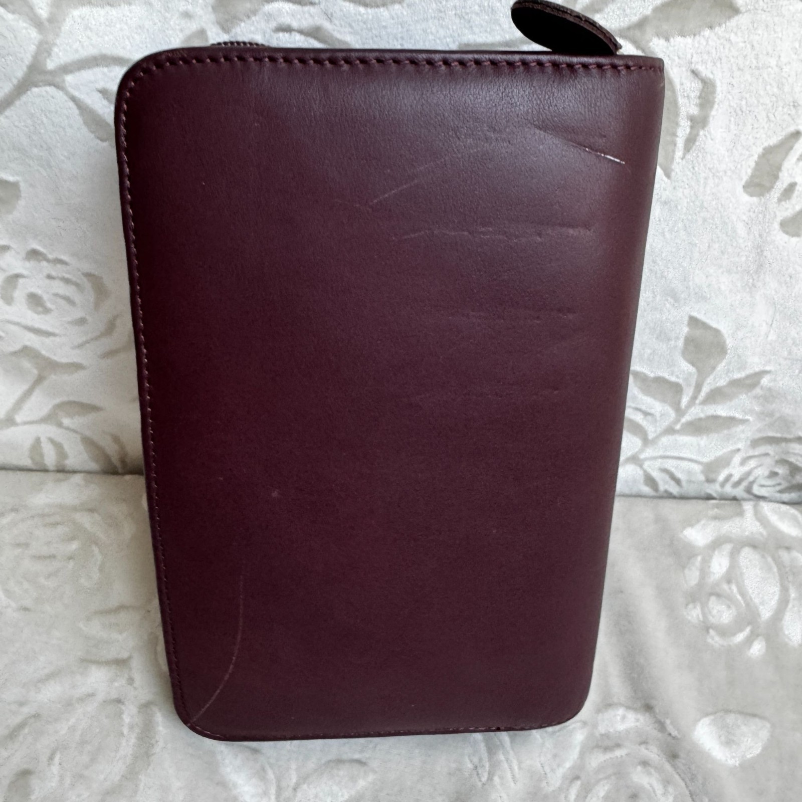 Vintage 1994 Day-Timer Leather Zip Planner Organizer With Inserts 6-Ring Binder
