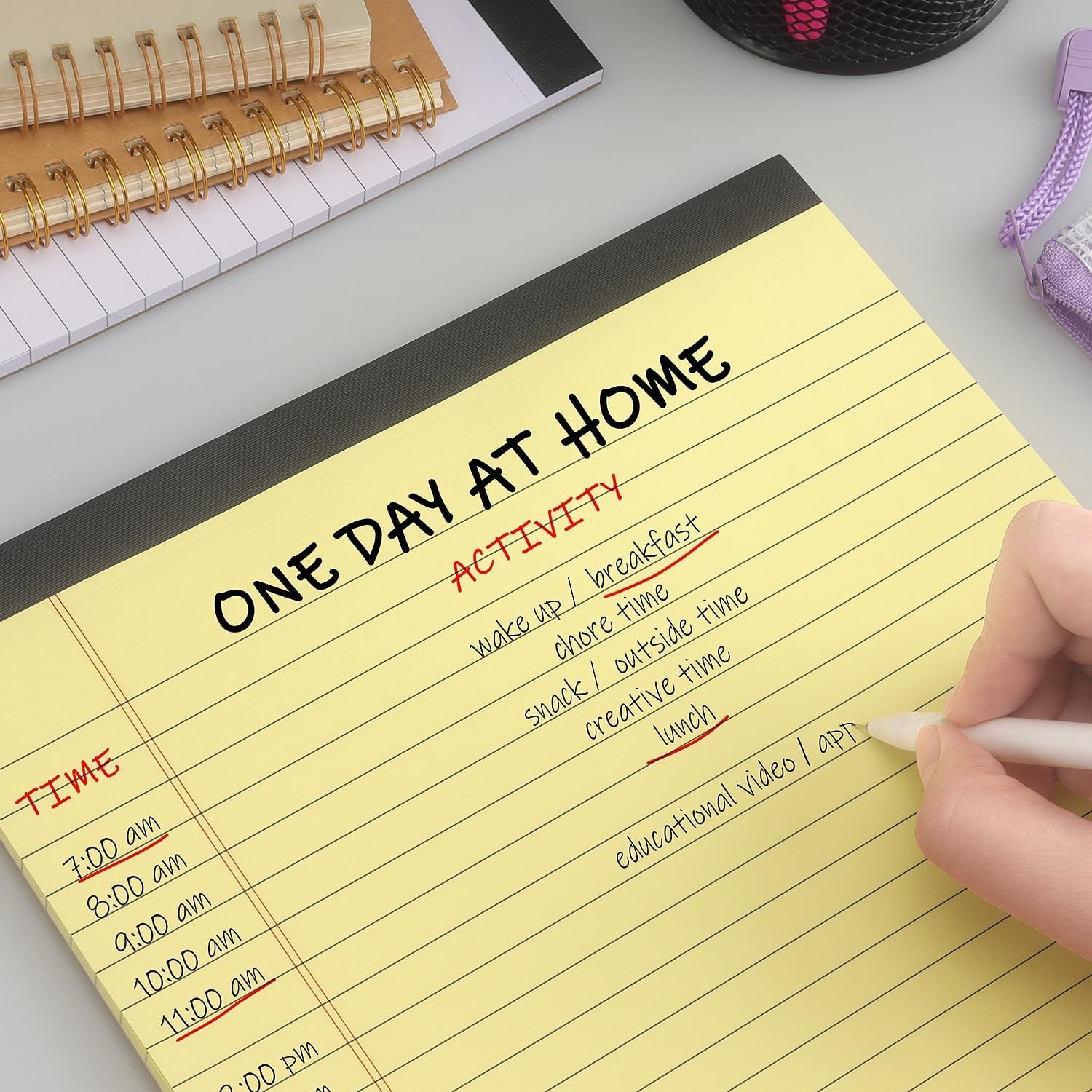 Versatile 8.5×11 Yellow Lined Notepad – 50 Smooth Sheets for Efficient Writing