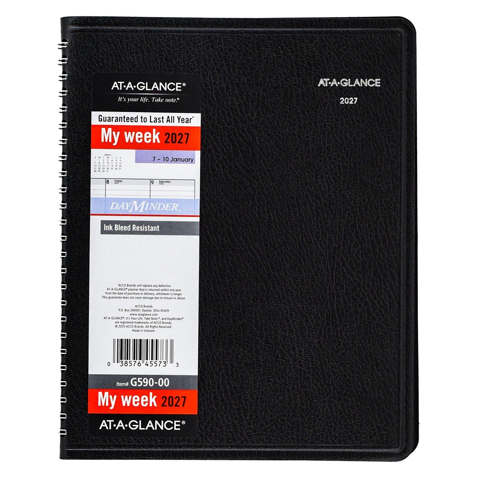 2026 At-A-Glance DayMinder G590-00 Weekly Planner 7 x 8-3/4″