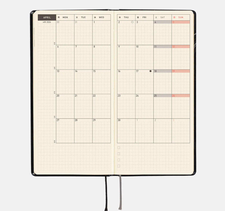 Hobonichi Weeks 2026 TOMIE JUNJI ITO Planner English version (No Underlay )