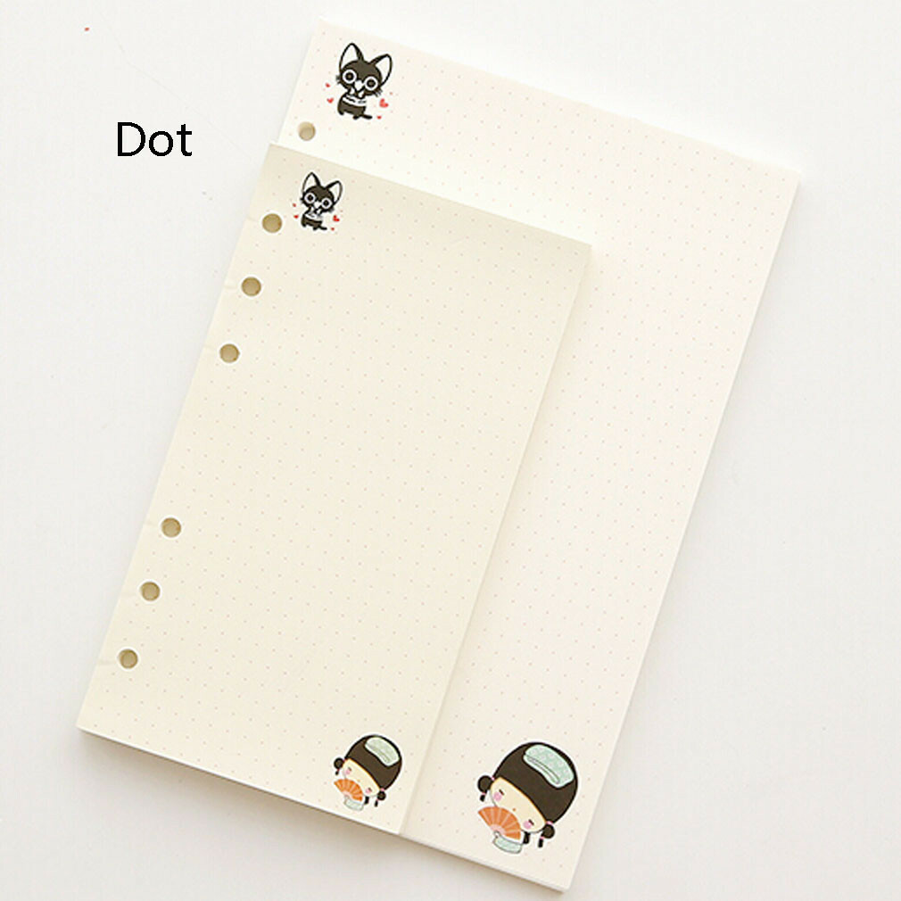 New A5/A6 Dot Colourful Planner Diary Insert Refill Schedule Organiser 45 Sheets
