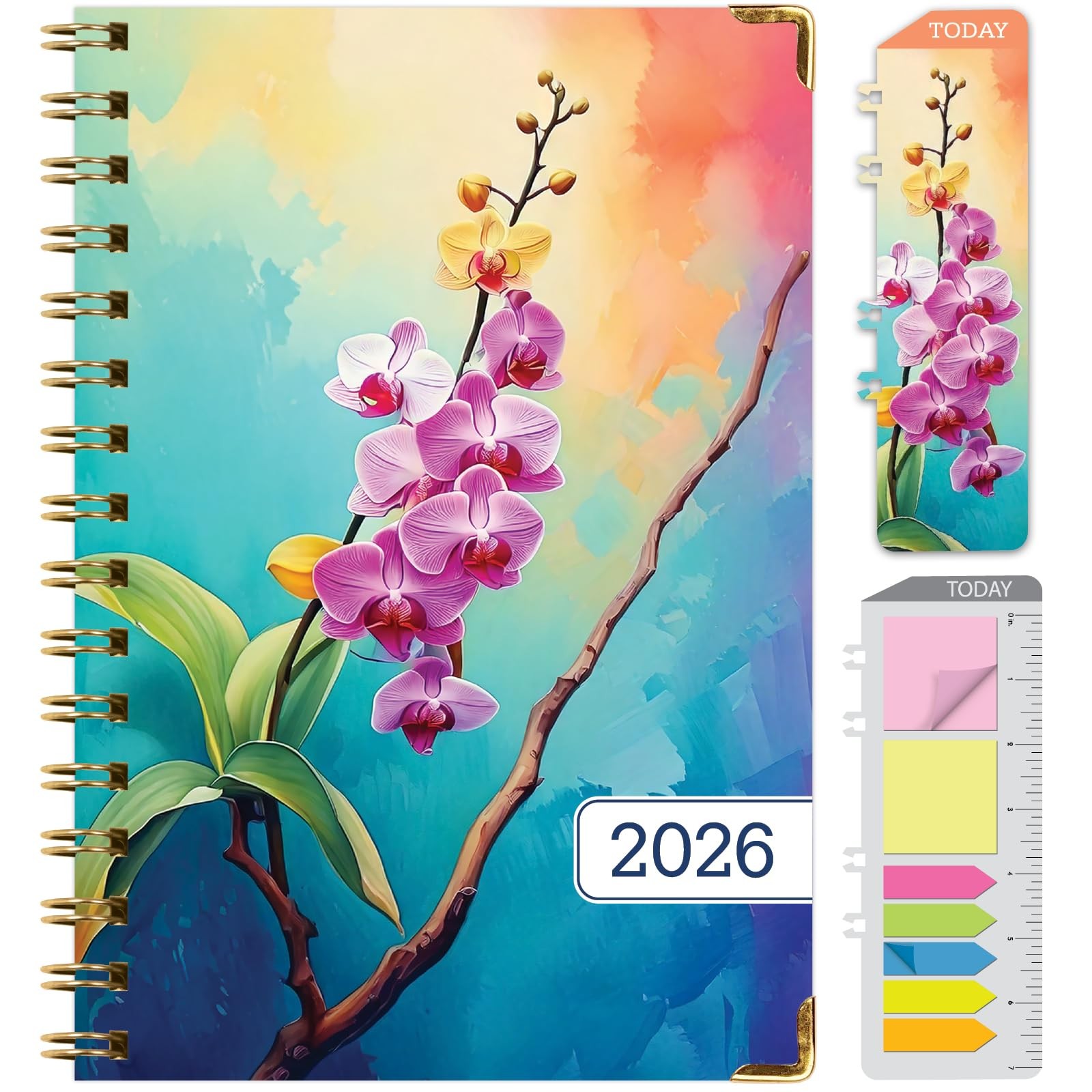 HARDCOVER 2026 Planner, 5.5″x8″: 14 Months (November 2025 – 5.5″ x 8″, Orchid