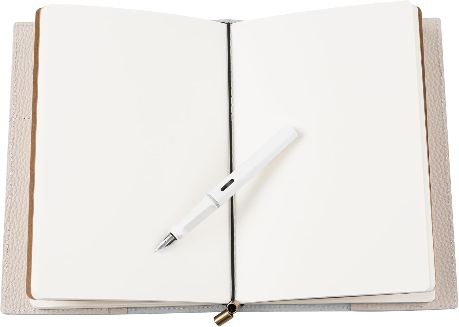 A5 Travelers Notebook with Pockets – Oat Leather Journal – 6″ X 8.5″ (15 X 22Cm)