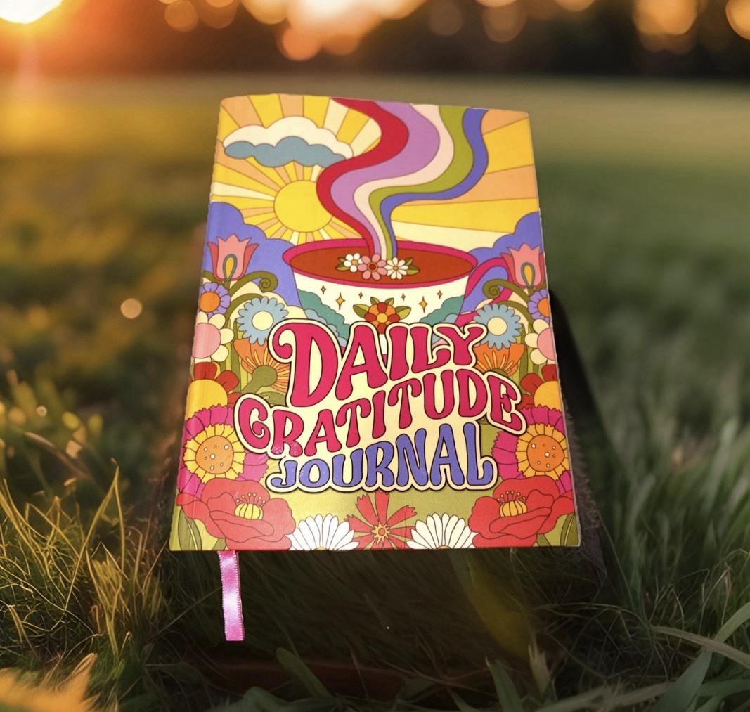 Rockpool Gift Daily Gratitude Journal 52 Week Undated Retro 70s Floral Softcover