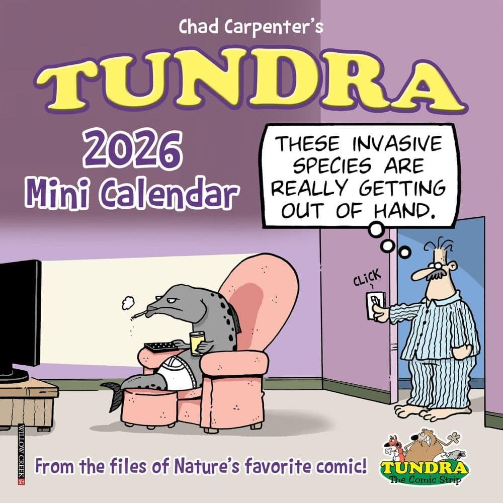Willow Creek Press, Tundra 2026 Mini Wall Calendar, 7” X 7”, 18-Month Multi