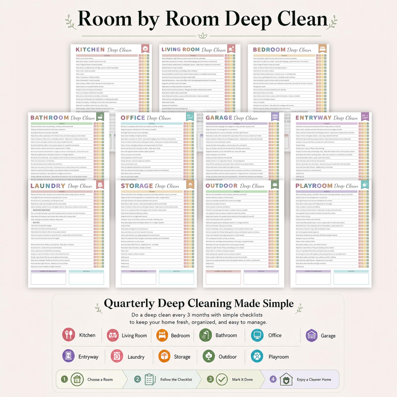 60-week Adhd Cleaning Planner For Adults & Teens – Stress-free Cleaning Schedule