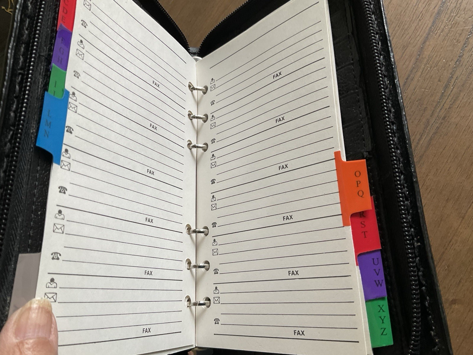 Vintage Stamped Basketweave Leather Reinforced Stitched Organizer Calendar Book