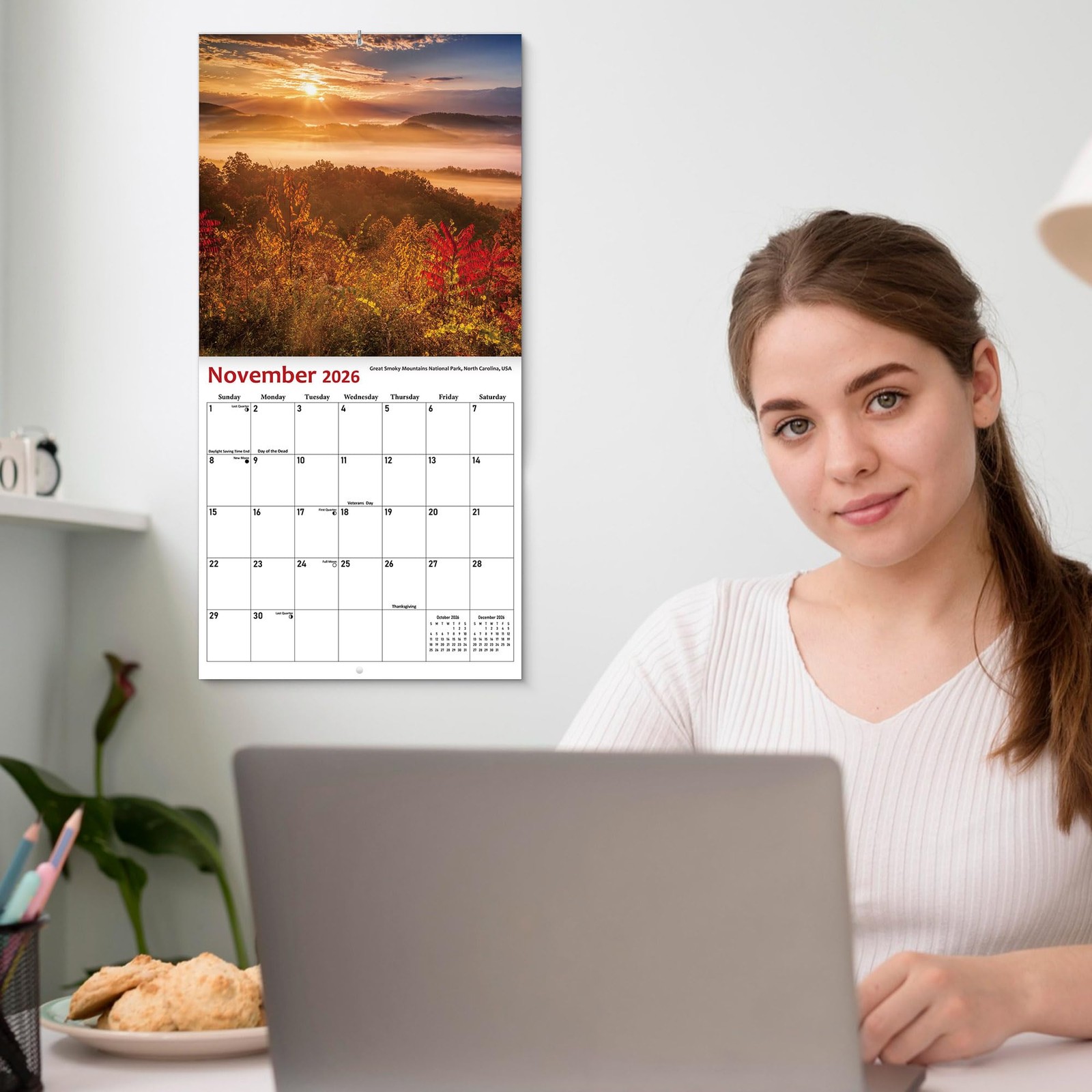 2026 Wall Calendar 12 Month, National Parks Large