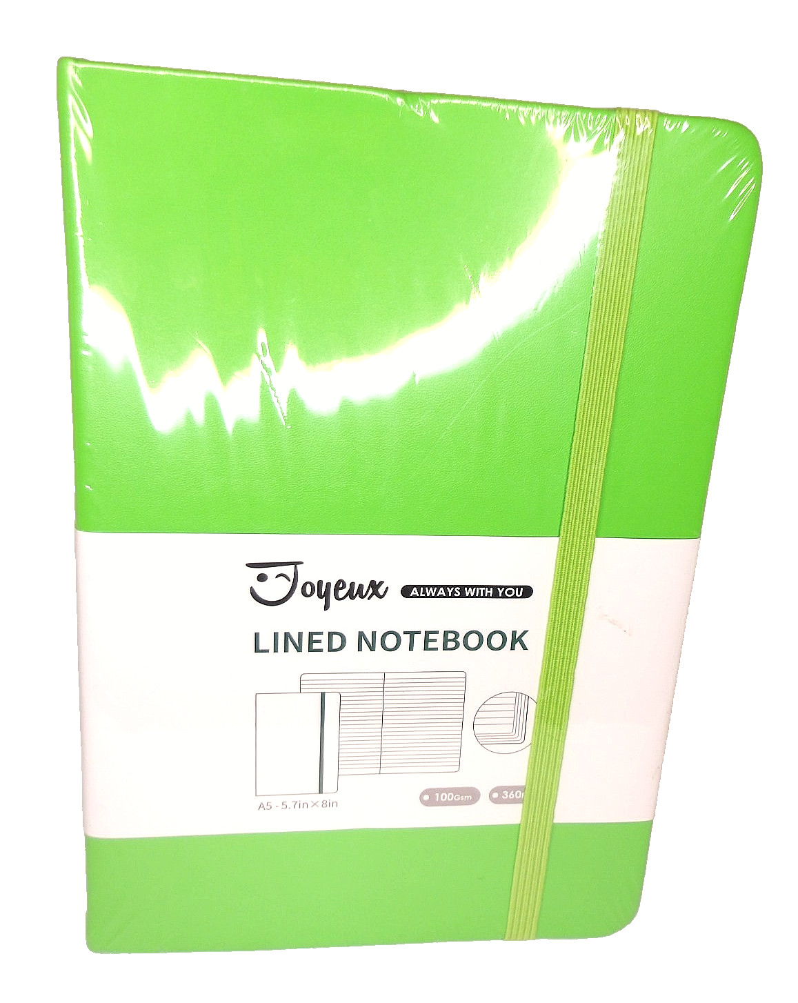 JOYEUX Lined Writing Journal Notebook, A5 College Ruled, 360 Pages, Green