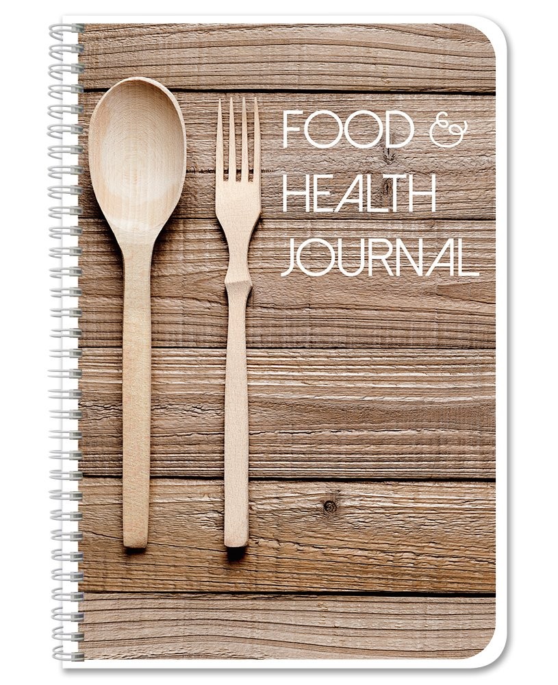 Food and Journal/Food Diary/Fitness Journal Notebook, 186 Pages – 6” x 9” D…