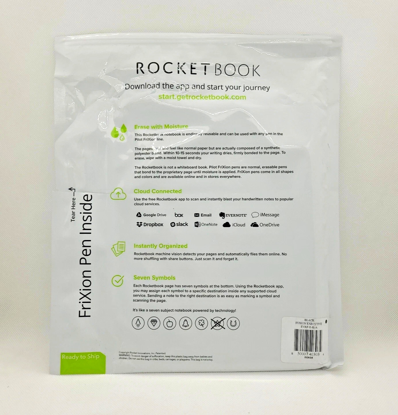 Rocketbook Fusion Executive Planner Black 6″ x 8.8″ New/Open Box (EVRF-E-K-A)