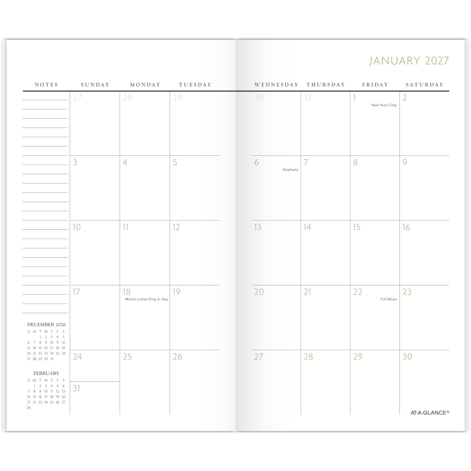 AT-A-GLANCE 2027-2028 Planner, 2 Year Monthly Planner, 3.5″ x 6″, Pocket Size…