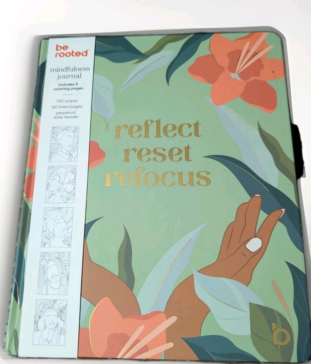 Be Rooted Mindfulness Journal W/Coloring Pages Reflect Reset Focus Black History