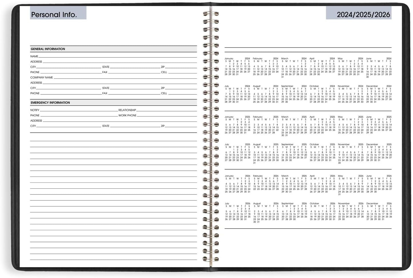 2025 Appointment Book Planner, Weekly, 8″ X 11″, Large, Quarter-Hourly, Dayminde