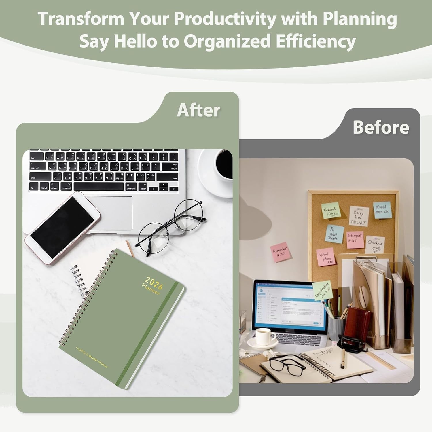 2026 Planner – Planner 2026 Weekly and Monthly from Jan.2026 – Dec.2026, NEW!!!!