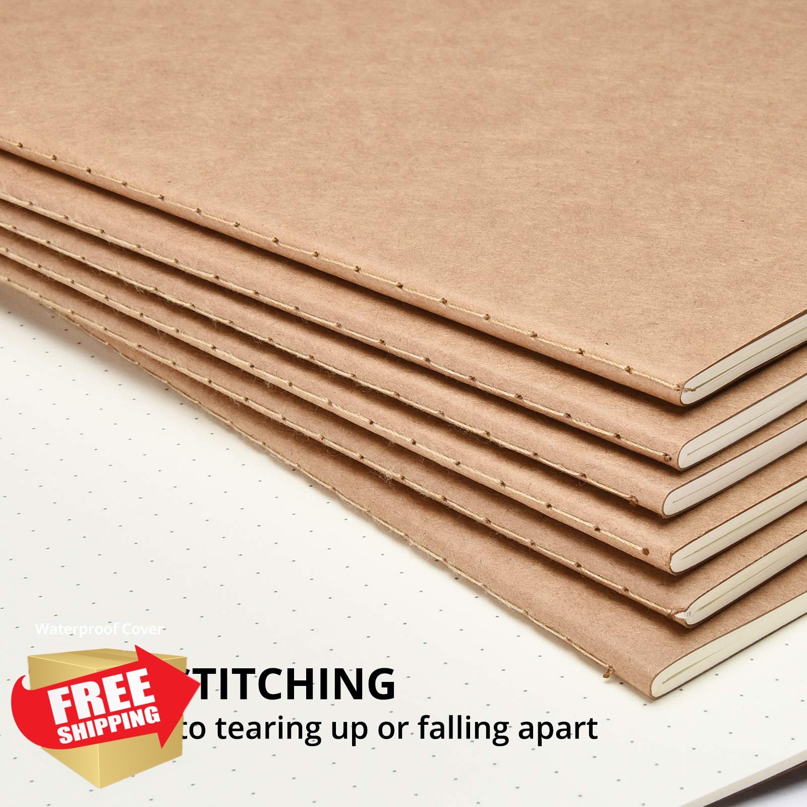 TWONE travel journal 6 pack dotted