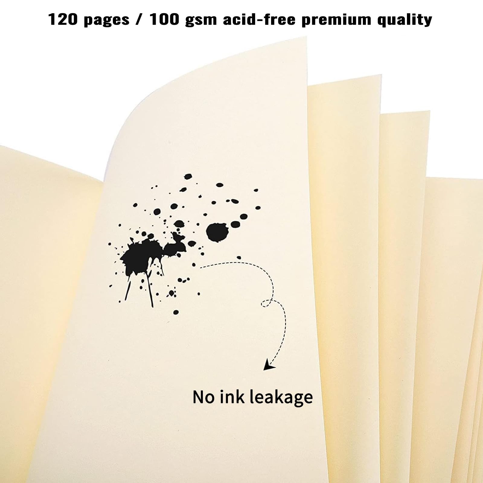 3Pack A5 Blank Sketchbook 120 Sheets Unlined Journal for Art & Travel