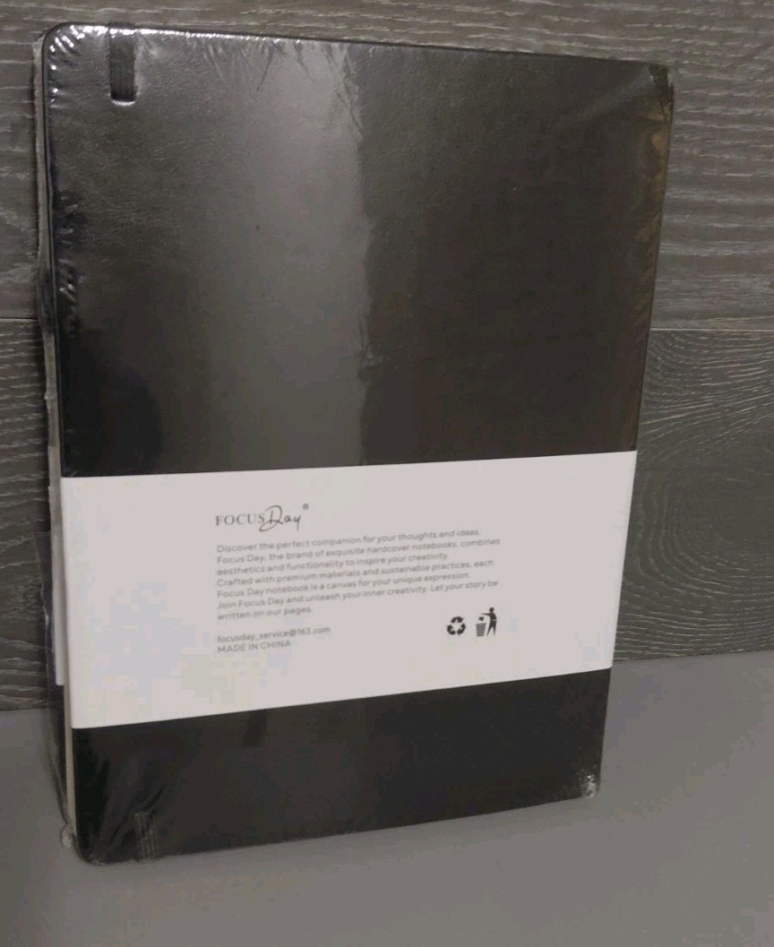 A4 Lined Notebook Hardcover Black100GSM High Quality Paper 8.5 x 11 In 320 Pg