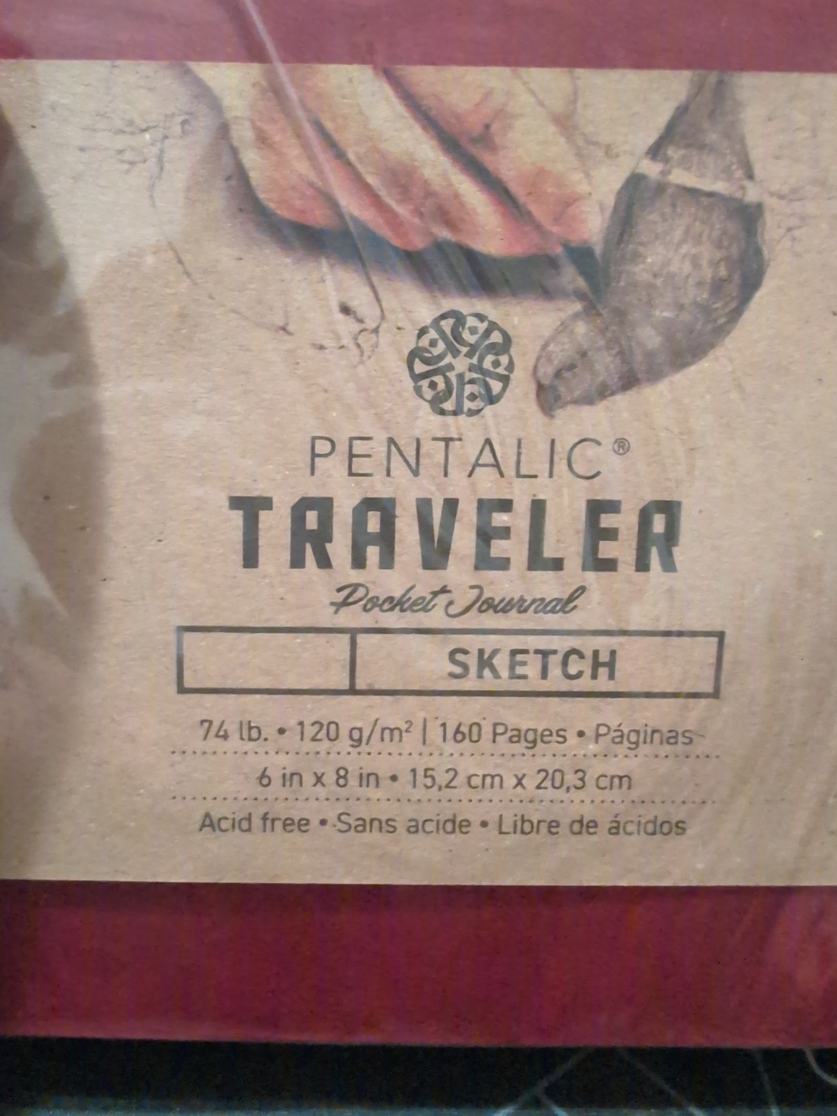 6″ x 8″ Pocket Sketchbook Traveler Journal 160 Pages Burgundy Brand New Sealed