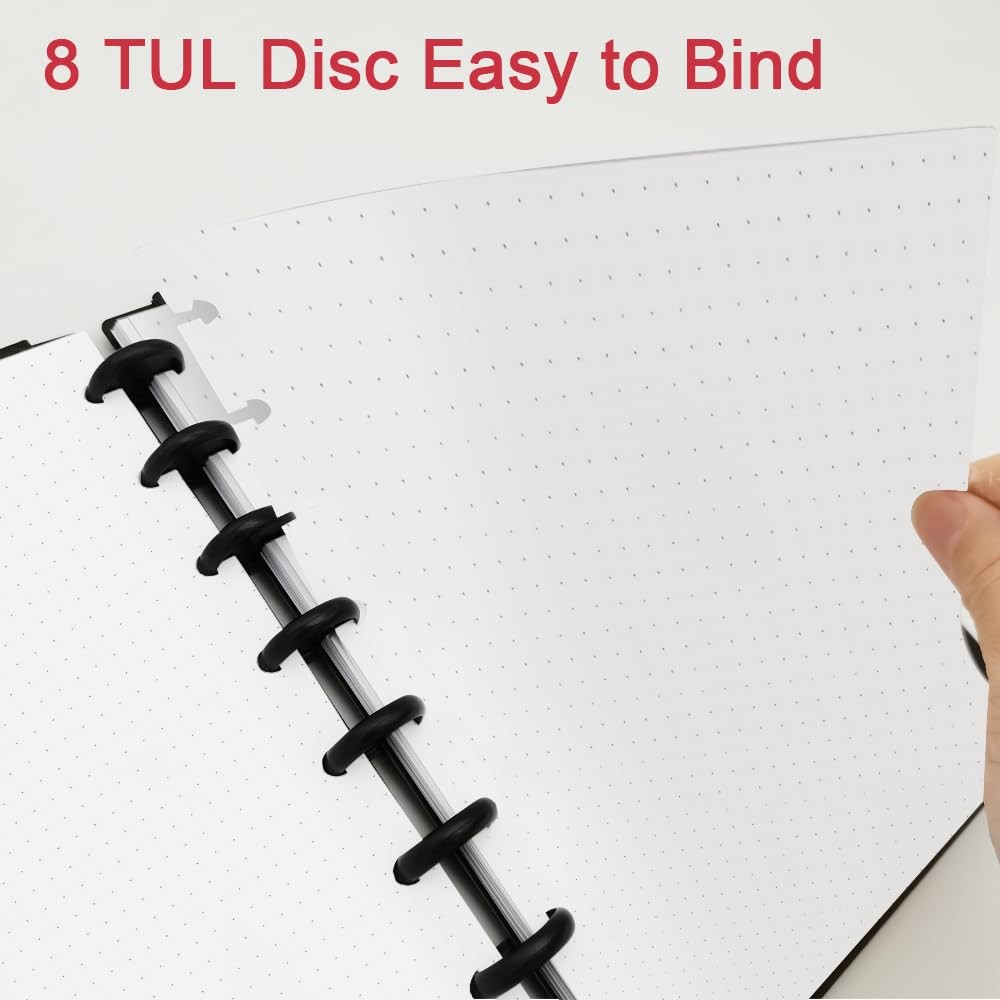 3 PCS Junior TUL Discbound Dotted Refill Paper 8Disc 300 Sheets 5.8×8.2 Inch