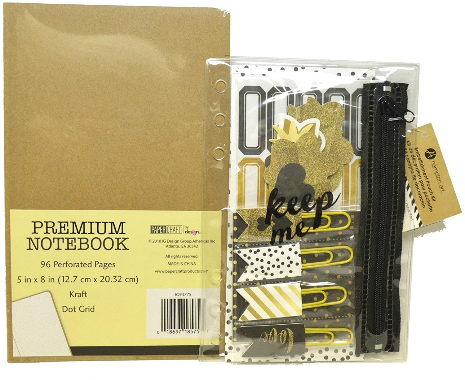 Dot Grid Journal Bundle, 5-x-8-Inch | 96 Perforated Pages | Includes Package of