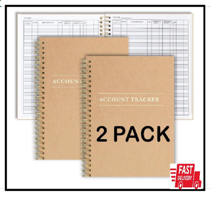2 Pack Accounting Ledger Books for Home Budget Tracking Business Bookkeeping …