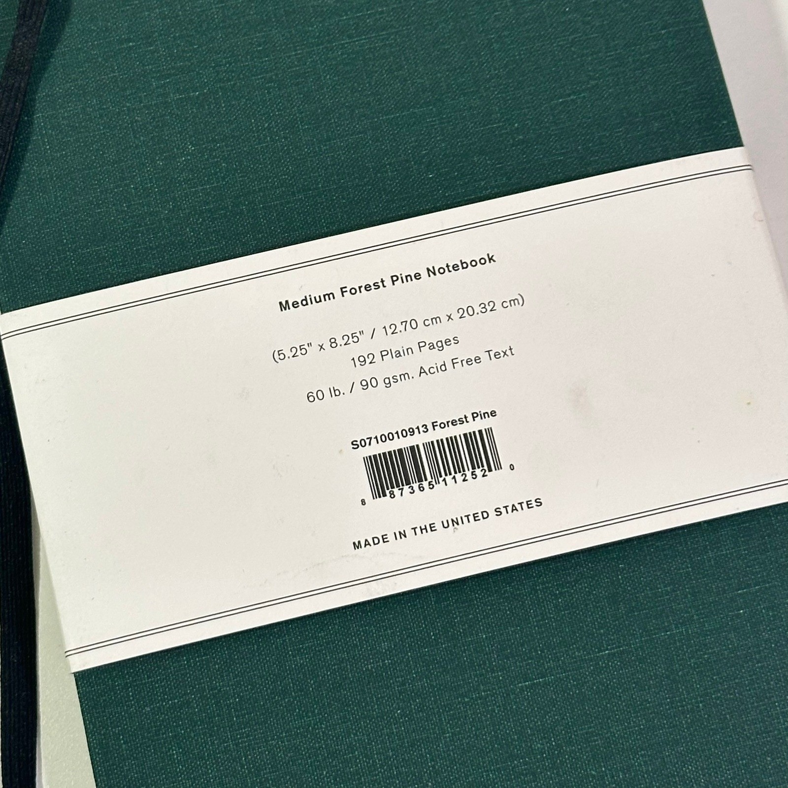 Shinola Detroit Plain Pages Journal Notebook RVM Monogram Green New