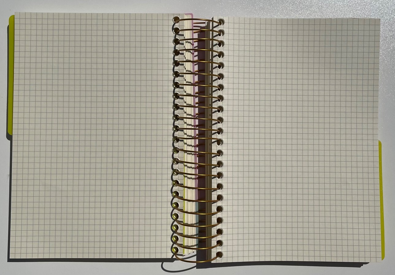 Markings By C. R. Gibson 3-IN-1 Notebook Journal Ruled Grid Blank 480 Pages
