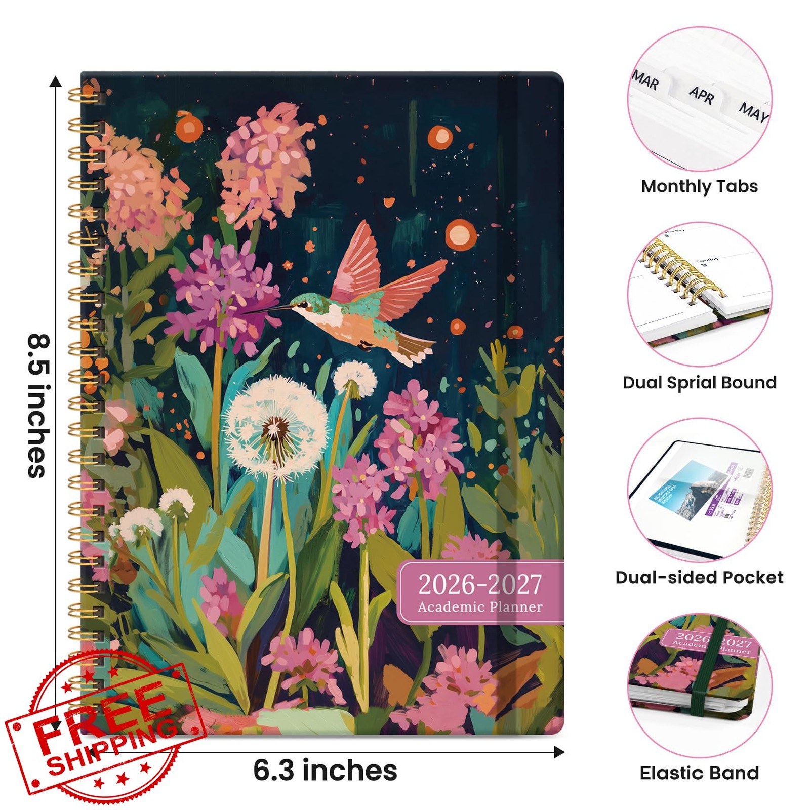 ZOTIA Planner 6.3″x8.5″ A5 Humming Glow